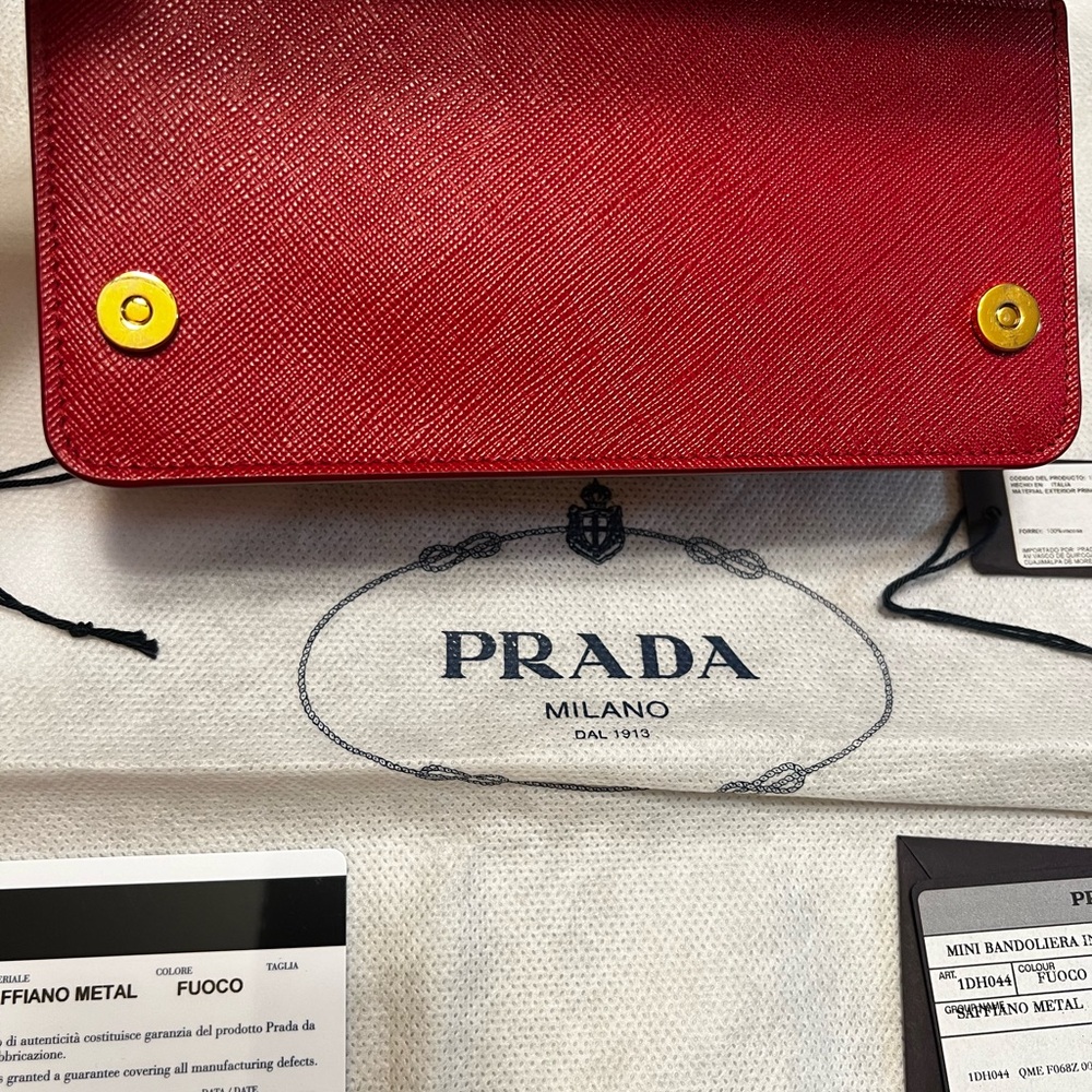 OBO: PRADA Mini Wallet Bag, Fiery Red - Picture 12 of 14